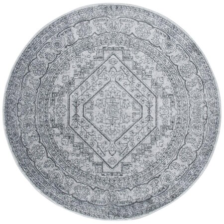 Safavieh 6 x 6 ft. Adirondack Power Loomed Round Area Rug; Light Grey & Dark Grey ADR108C-6R